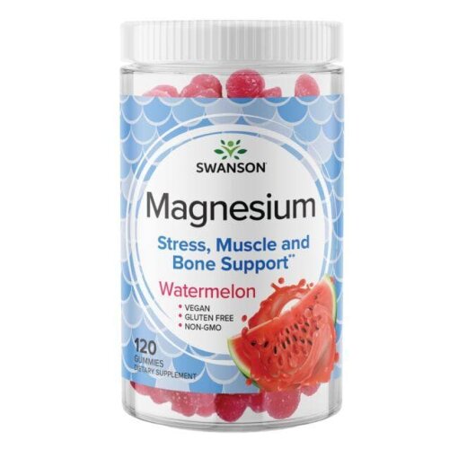 SWANSON Cytrynian magnezu  arbuz 120 gumisiów